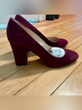 Sz 8 - NWOT Pelle Moda “Ensley” Suede Block Heel Pumps